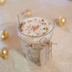 Bougie Artisanale Naturelle "L'arome" - Cire D'abeille Naturelle, Menthe Et Basilic - Les Chandelles De Provence