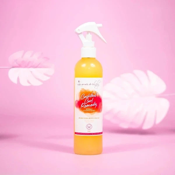 Spray Hydratant "Cocktail Curl Remedy" - Aloé Vera, Huile De Framboise Et Kératine Pure - Cheveux Abîmés, Colorés, Décolorés, Secs Ou Fourchus - Les Secrets De Loly - 310ml 2 Spray Hydratant "Cocktail Curl Remedy" - Aloé Vera, Huile De Framboise Et Kératine Pure - Cheveux Abîmés, Colorés, Décolorés, Secs Ou Fourchus - Les Secrets De Loly - 310ml – Image 2