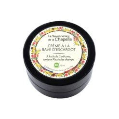 Crème Visage Bio à La Bave D'escargot- Thé Vert - Peau à Imperfections - Savonnerie De La Chapelle - 50 ML