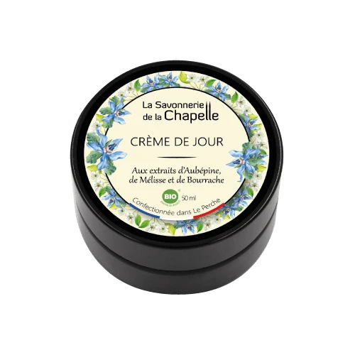 Crème De Jour Bio Aubépine Et Mélisse - Peau Mature - Savonnerie De La Chapelle - 50 ML 1 Crème De Jour Bio Aubépine Et Mélisse - Peau Mature - Savonnerie De La Chapelle - 50 ML