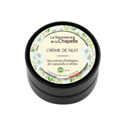 Crème De Nuit Bio Aubépine Et Mélisse - Peau Mature - Savonnerie De La Chapelle - 50 ML