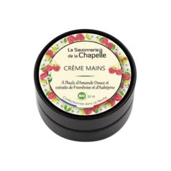 Crème Pour Les Mains Bio Framboise, Amande Douce - Toute Peau - Savonnerie De La Chapelle - 50 ML