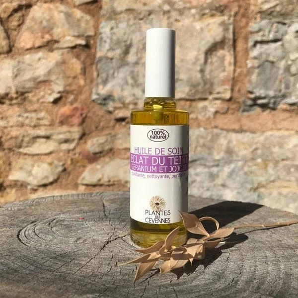 Huile Bio éclat Du Teint Géranium Et Jojoba - Toute Peau - Plantes Des Cévennes - 50 ML 2 Huile Bio éclat Du Teint Géranium Et Jojoba - Toute Peau - Plantes Des Cévennes - 50 ML – Image 2