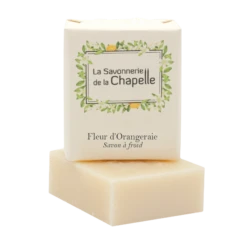 Savon Solide Bio Fleur D'Orangeraie - Peau Sèches Et Abimées - Savonnerie De La Chapelle - 80 Gr