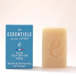 Savon-Shampoing Solide Bio Saponifié à Froid - Visage, Corps Et Cheveux - Savonnerie Les Essentiels - 100 Gr -XOXO Cosmetique Magasin Savon tout en un