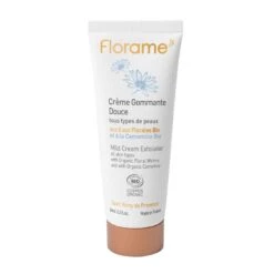 Crème Gommante Douce - A L'amande Douce, Jojoba, Karité, Olive, Sésame, Et Camomille- Toute Peau - Florame - 65 Ml