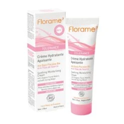 Crème Hydratante Apaisante - A L'amande Douce, D’argan Et De Jojoba- Peau Sensible, à Tendance Atopique - Tolérance - Florame - 50 Ml