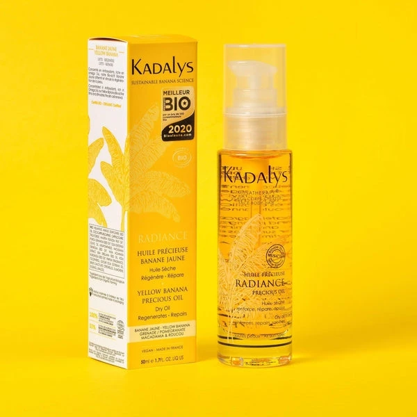 Huile Bio Précieuse Radiance à La Banane Jaune - Corps & Cheveux - Kadalys - 50 ML 2 Huile Bio Précieuse Radiance à La Banane Jaune - Corps & Cheveux - Kadalys - 50 ML – Image 2