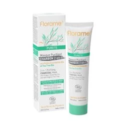 Masque Purifiant 2 En 1 - Charbon Et Hydrolat De Tea Tree - Peau Mixte à Grasse, Sujette Aux Imperfections - Pureté - Florame - 65 Ml