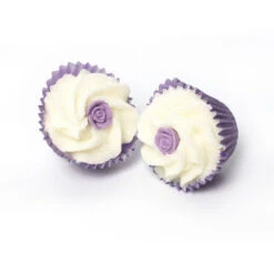 2 Mini Cupcakes "Rose Vintage" Fondant Pour Le Bain - Peau Sèche - 2x50 Gr - Autour Du Bain