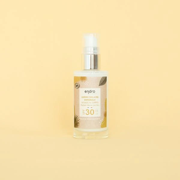 Crème Solaire Minérale Bio SPF 30 - Visage Et Corps - Parfum Monoï Des îles - Endro 2 Crème Solaire Minérale Bio SPF 30 - Visage Et Corps - Parfum Monoï Des îles - Endro – Image 2